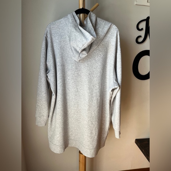 Fabletics Manon Hooded Sweatshirt Dress Gray Hoodie Size 2XL Pullover - Picture 5 of 10